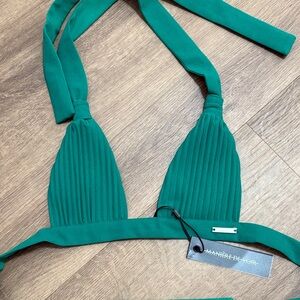 NWT MANNÉR DE VOIR Green Bikini Top US Size 0 and UK Size 4
